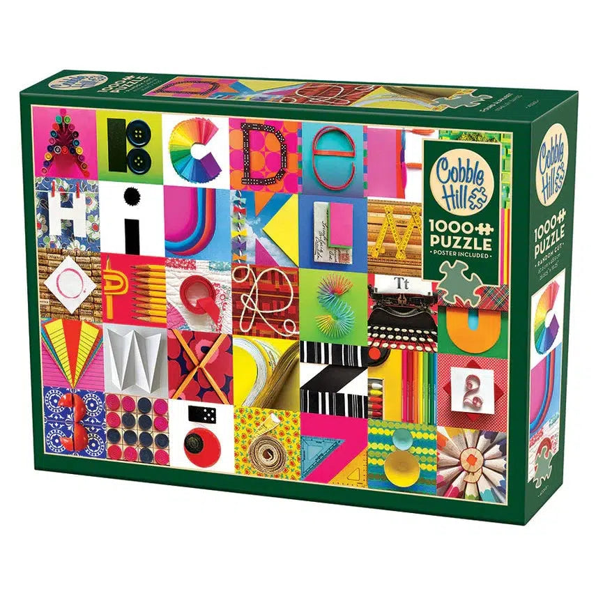 Found Alphabet 1000 Piece Jigsaw Puzzle Cobble Hill