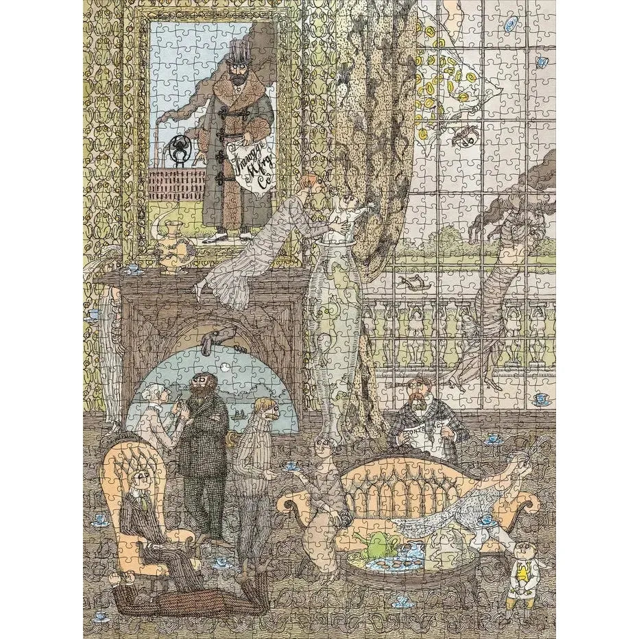 Frawgge Mfrg. Co. by Edward Gorey 1000 Piece Jigsaw Puzzle Pomegranate