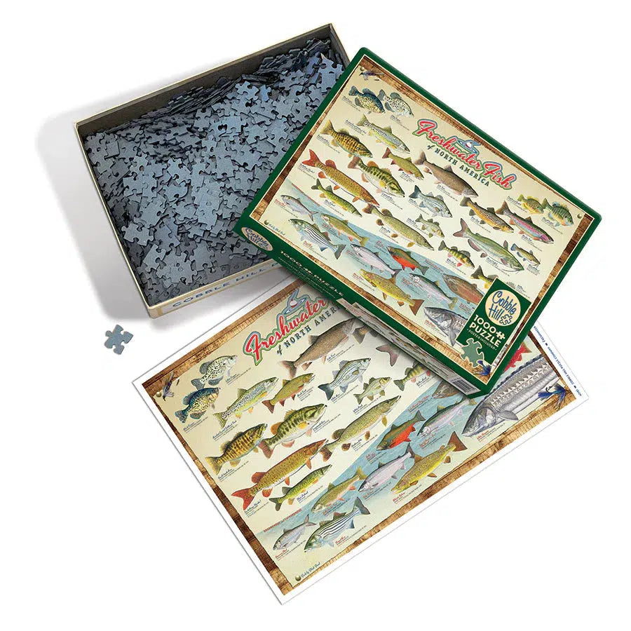 Freshwater Fish of North America 1000 Piece Jigsaw Puzzle Cobble Hill