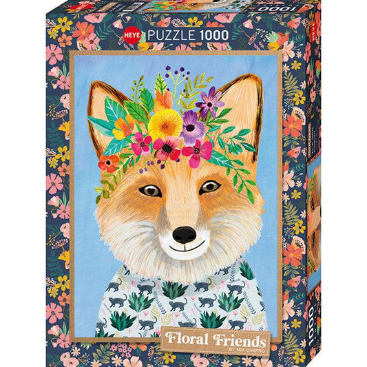 Friendly Fox Floral Friends 1000 Piece Jigsaw Puzzle Heye