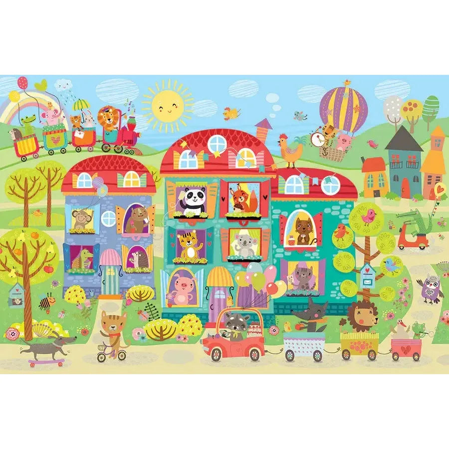 Friendly Neighbors 35 Piece Floor Jigsaw Puzzle Cobble Hill