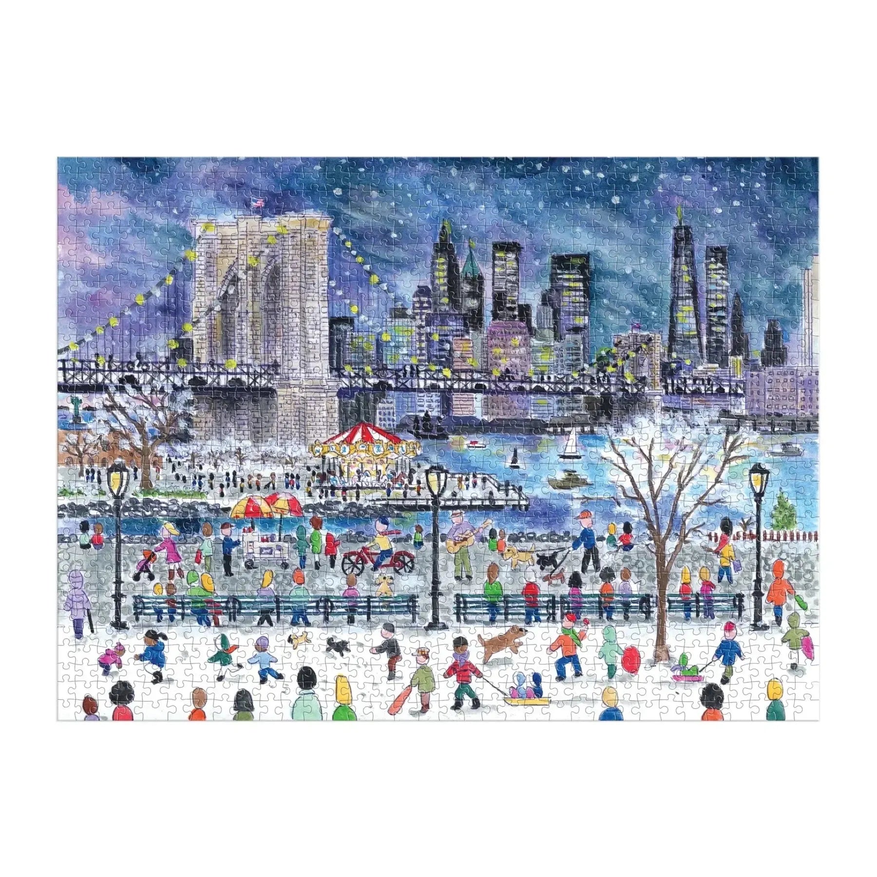 Snowfall Over New York City 1000 Piece Jigsaw Puzzle Galison Puzzle