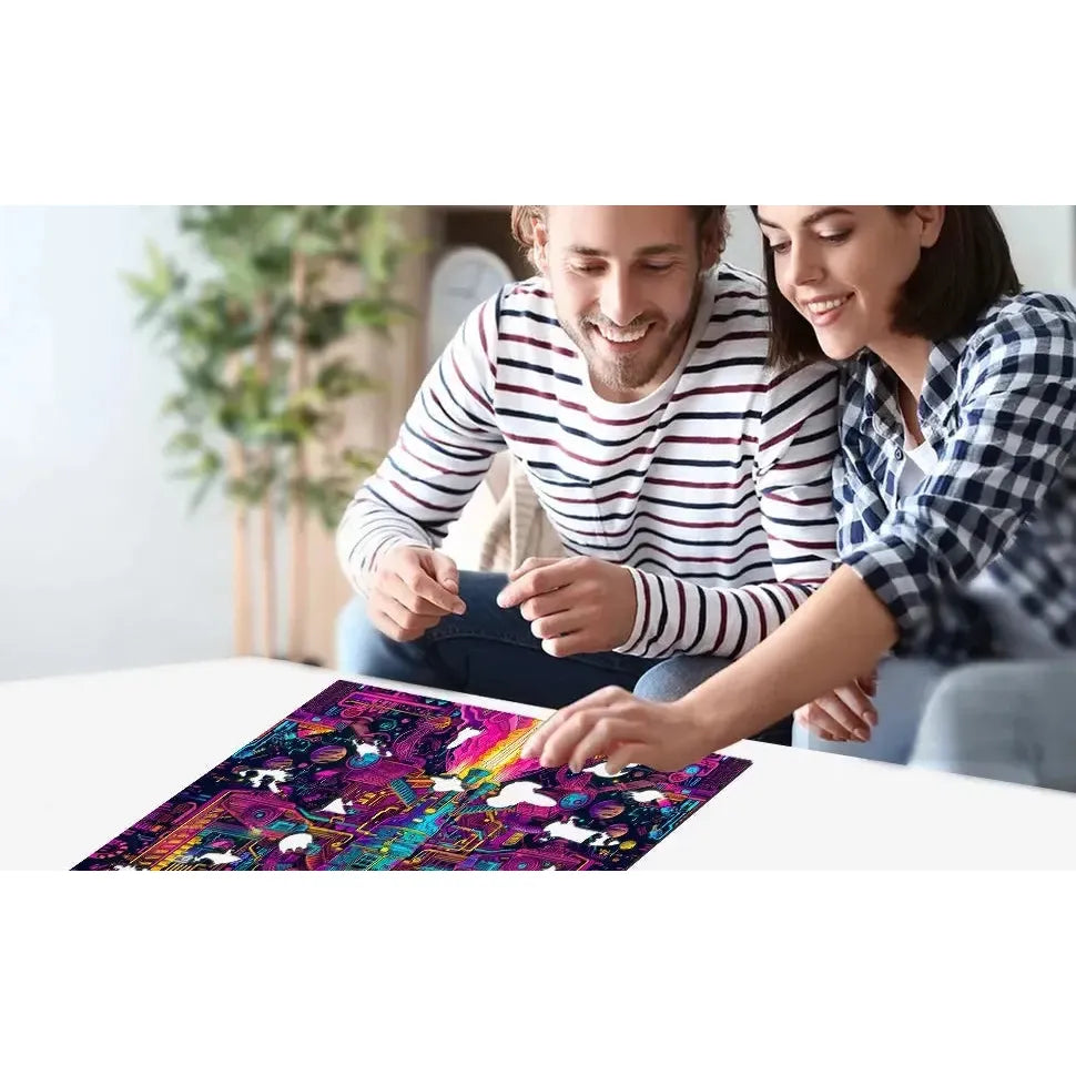 Galactic Gear 300 Piece Wooden Jigsaw Puzzle Trippy