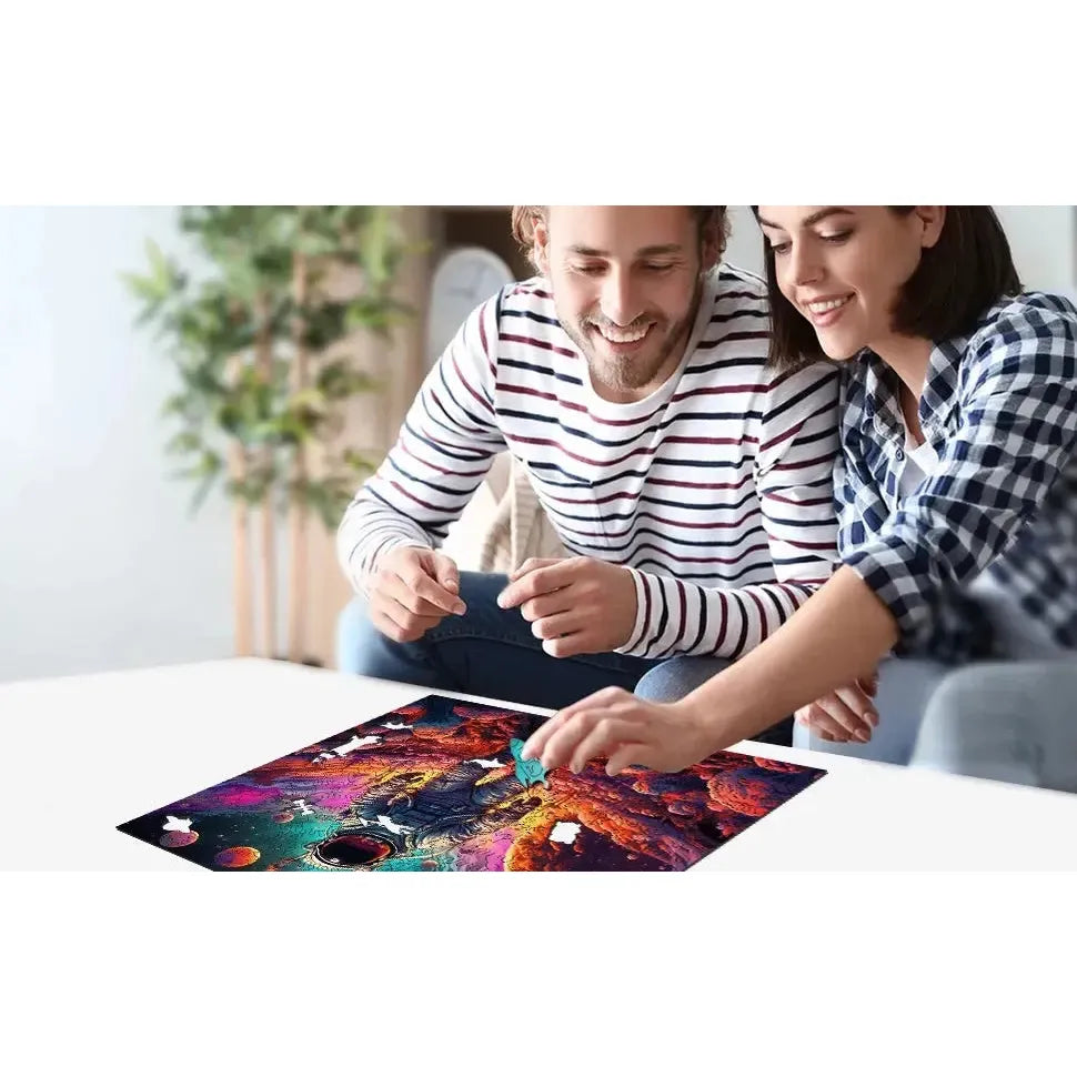 Galactic Groove 300 Piece Wooden Jigsaw Puzzle Trippy