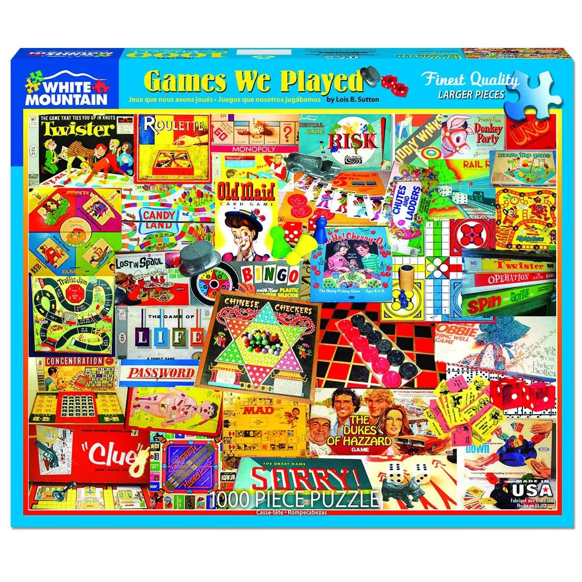 Games We Played 1000 Piece Jigsaw Puzzle White Mountain