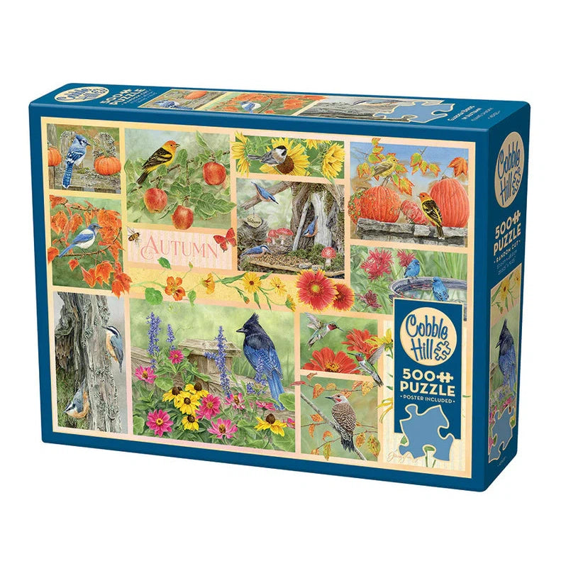 Garden Birds in Autumn 500 Piece Jigsaw Puzzle Cobble Hill