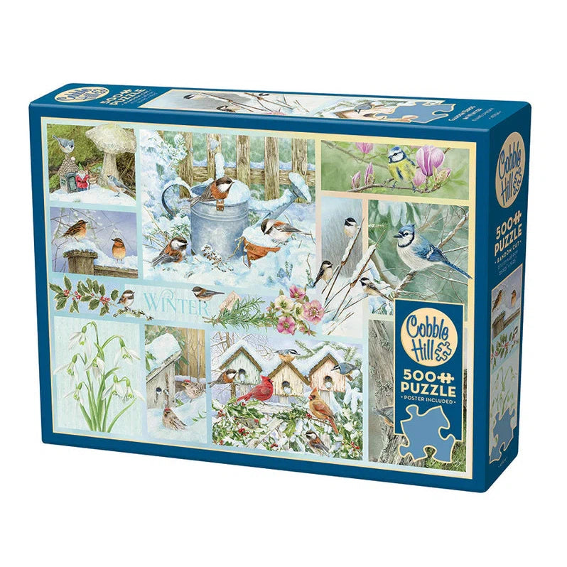 Garden Birds in Winter 500 Piece Jigsaw Puzzle Cobble Hill