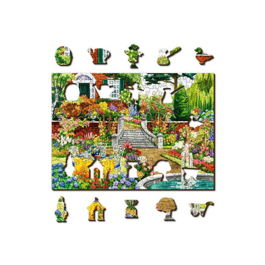 Garden Five O'clock 200 Piece Wood Jigsaw Puzzle Wooden City