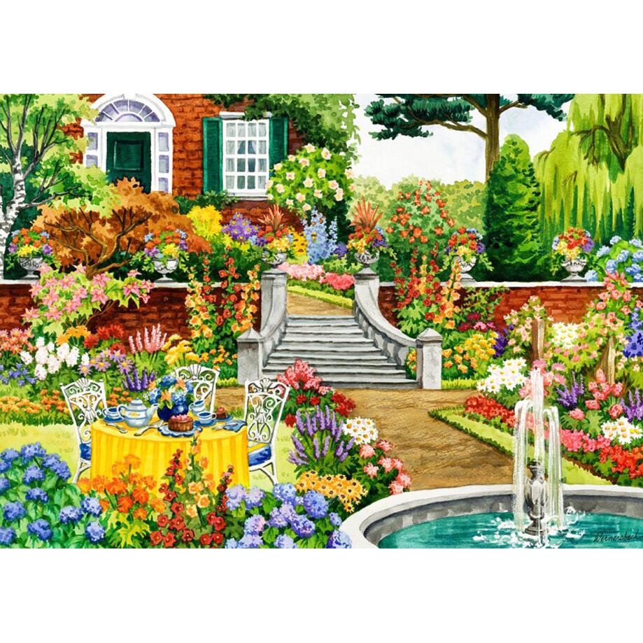 Garden Five O'clock 200 Piece Wood Jigsaw Puzzle Wooden City