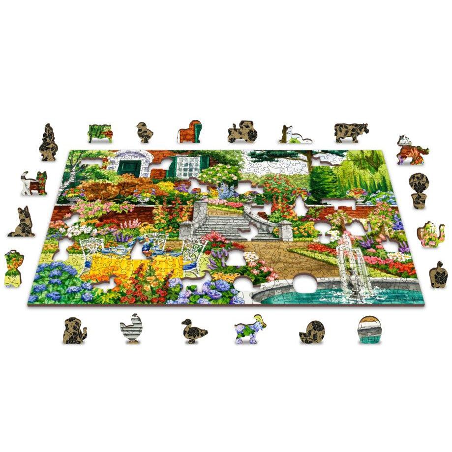 Garden Five O’clock 505 Piece Wood Jigsaw Puzzle Wooden City