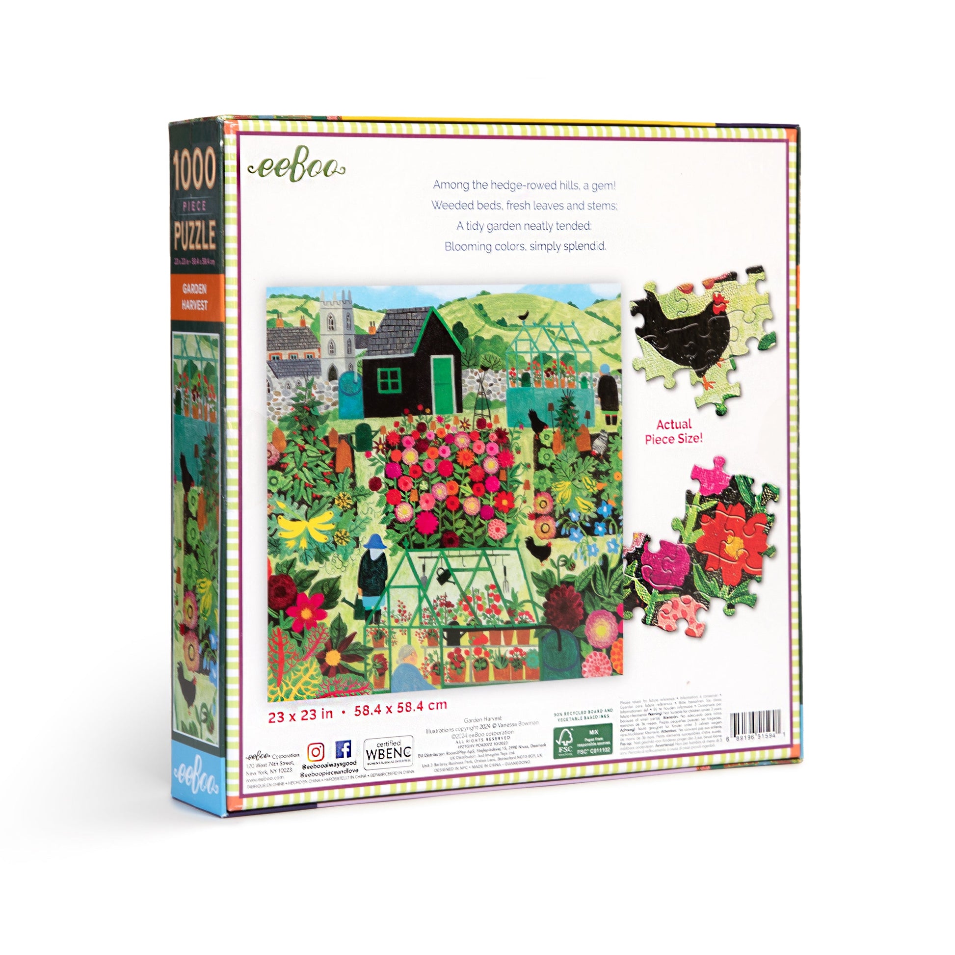 Garden Harvest 1000 Piece Jigsaw Puzzle eeBoo