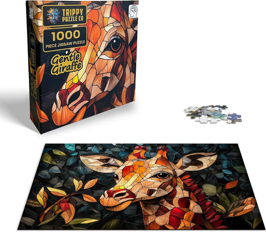 Gentle Giraffe 1000 Piece Jigsaw Puzzle Trippy