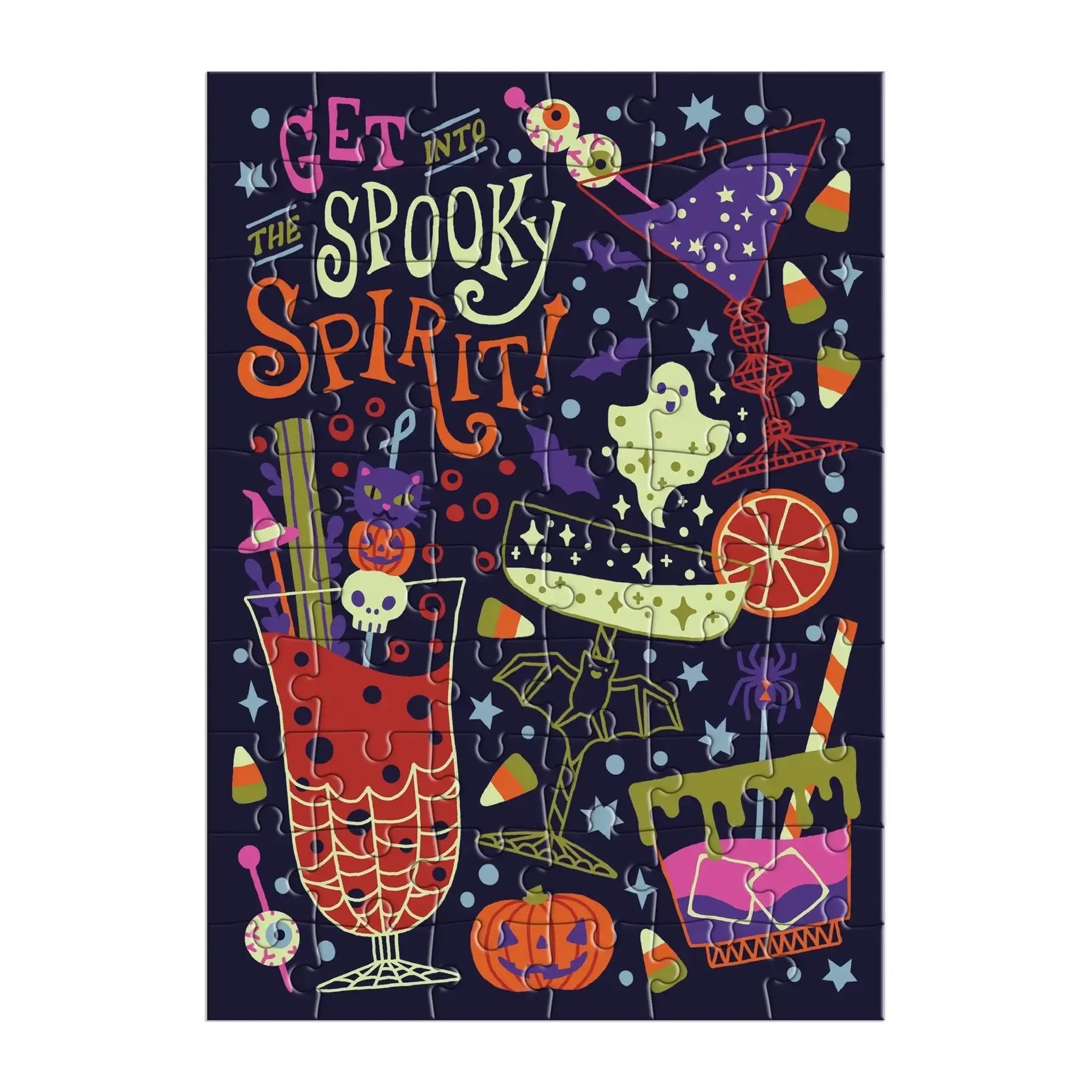 Get into the Spooky Spirit Greeting Card 60 Piece Jigsaw Puzzle Galison