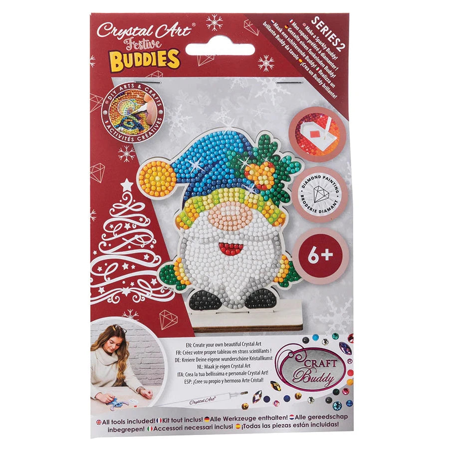 Gnome Crystal Art Festive Buddies Kit Craft Buddy