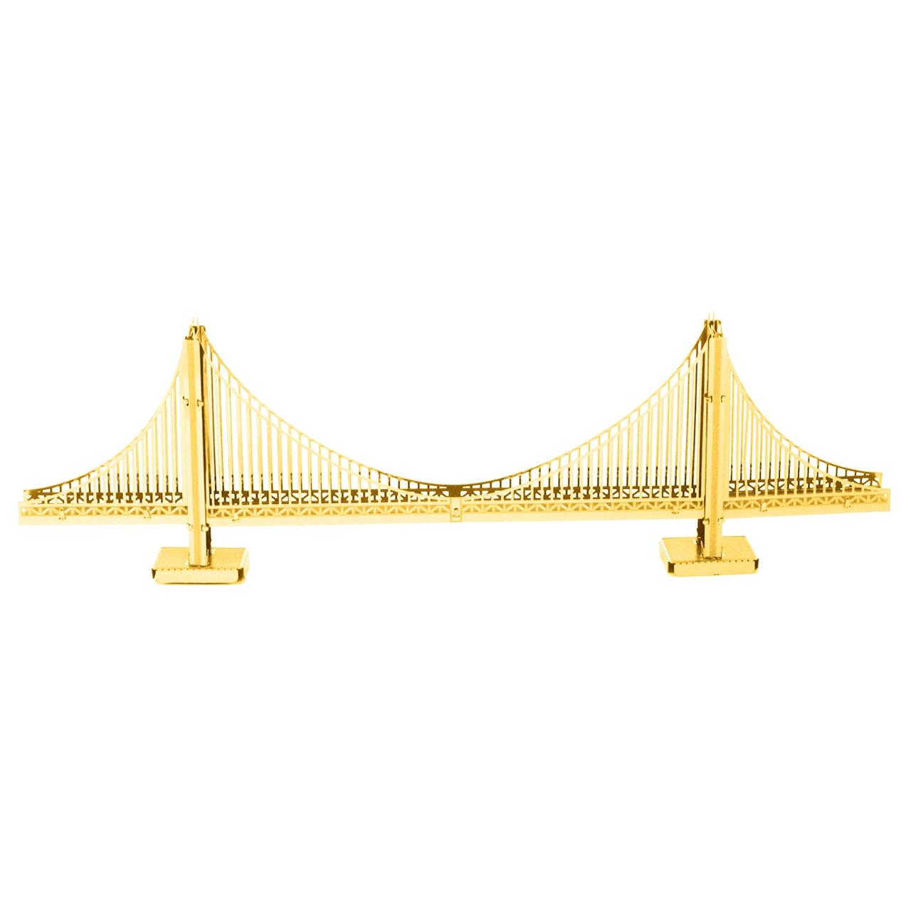 Gold Golden Gate Bridge 3D Steel Model Kit Metal Earth