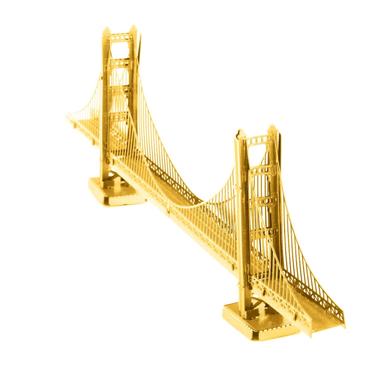 Gold Golden Gate Bridge 3D Steel Model Kit Metal Earth