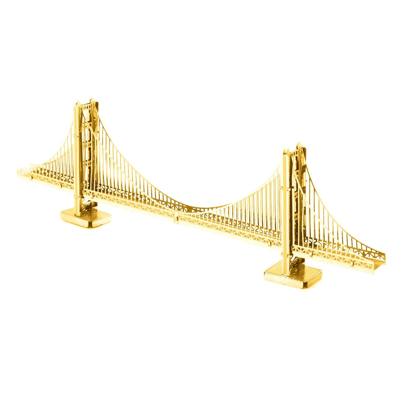 Gold Golden Gate Bridge 3D Steel Model Kit Metal Earth