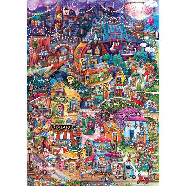 Good Evening! Happytown 1000 Piece Jigsaw Puzzle Heye