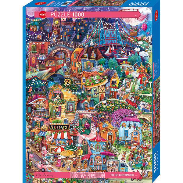 Good Evening! Happytown 1000 Piece Jigsaw Puzzle Heye