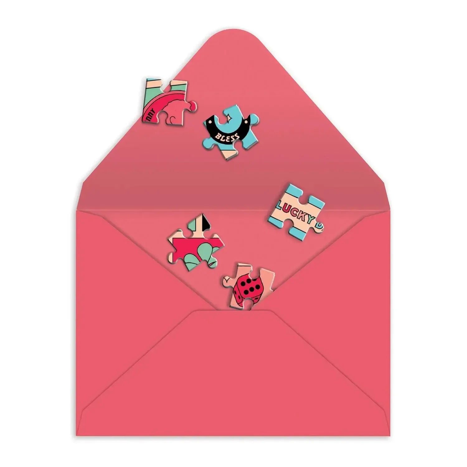 Good Luck Greeting Card 60 Piece Jigsaw Puzzle Galison