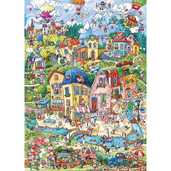 Good Morning! Happytown 1000 Piece Jigsaw Puzzle Heye