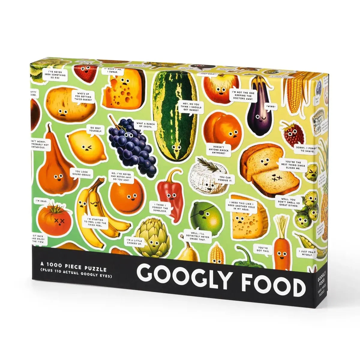 Googly Food 1000 Piece Jigsaw Puzzle (+Googly Eyes) Brass Monkey