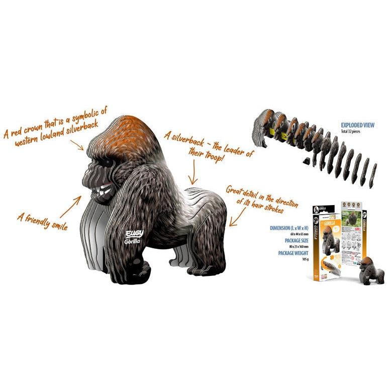 Gorilla 3D Cardboard Model Kit Eugy