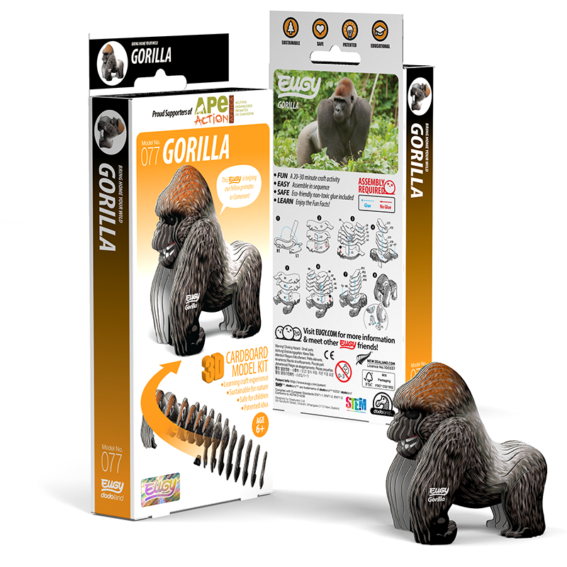 Gorilla 3D Cardboard Model Kit Eugy