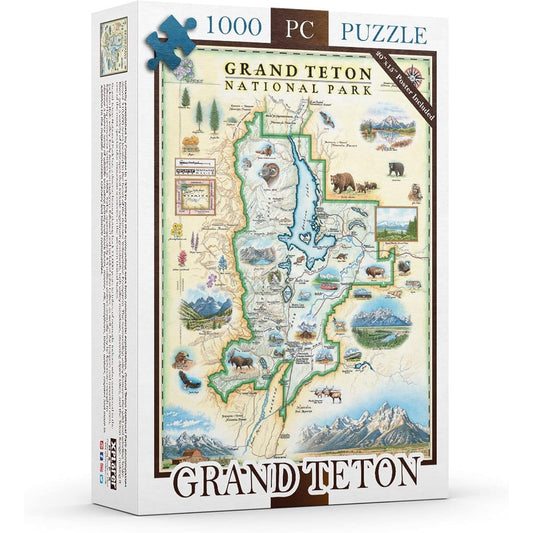 Grand Teton National Park 1000 Piece Jigsaw Puzzle Xplorer Maps