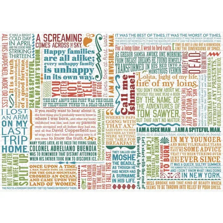 Great First Lines of Literature 1000 Piece Jigsaw Puzzle UPG