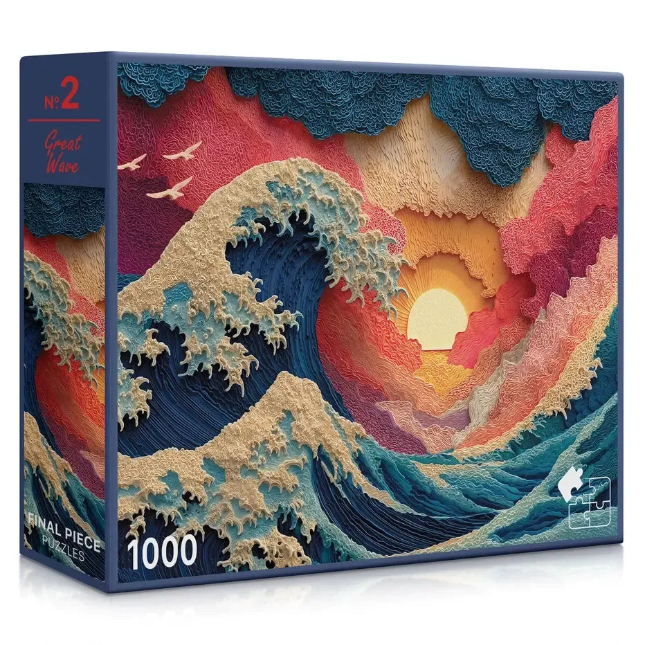 Great Wave 1000 Piece Jigsaw Puzzle Final Piece