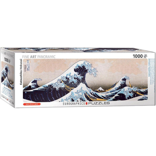 Great Wave off Kanagawa 1000 Piece Panoramic Jigsaw Puzzle Eurographics