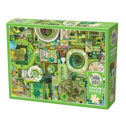 Green 1000 Piece Jigsaw Puzzle Cobble Hill