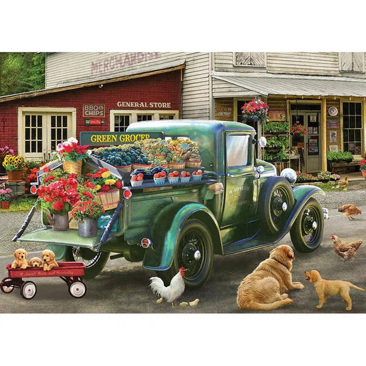 Green Grocer 35 Piece Tray Jigsaw Puzzle Cobble Hill