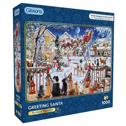 Greeting Santa 1000 Piece Jigsaw Puzzle Gibsons