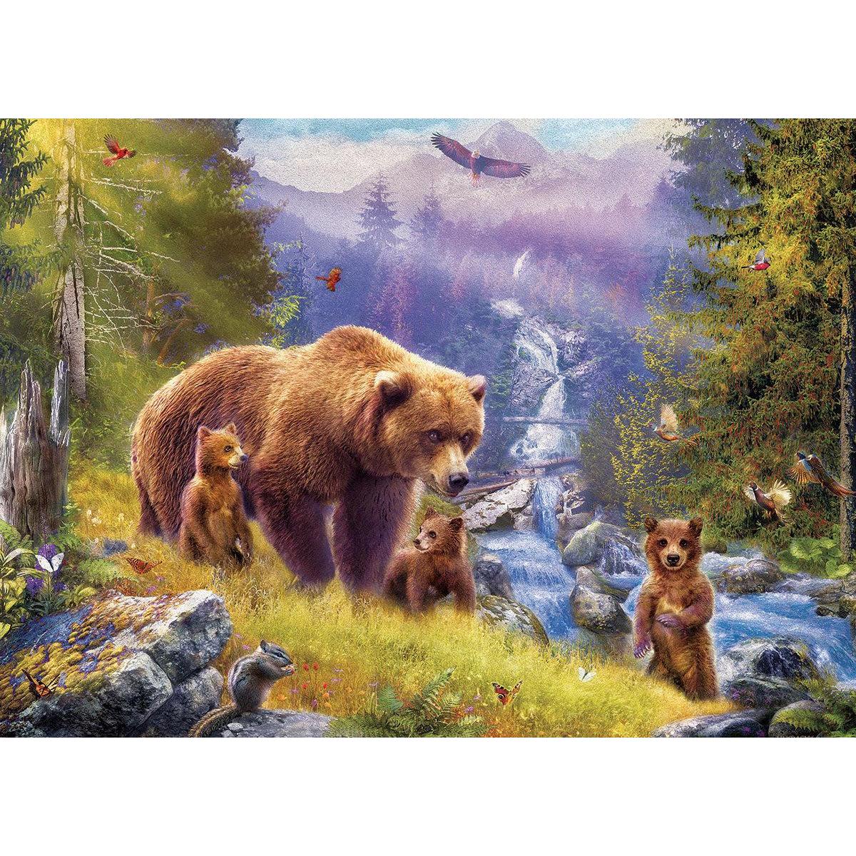 Grizzly Cubs 500 Piece Jigsaw Puzzle Eurographics