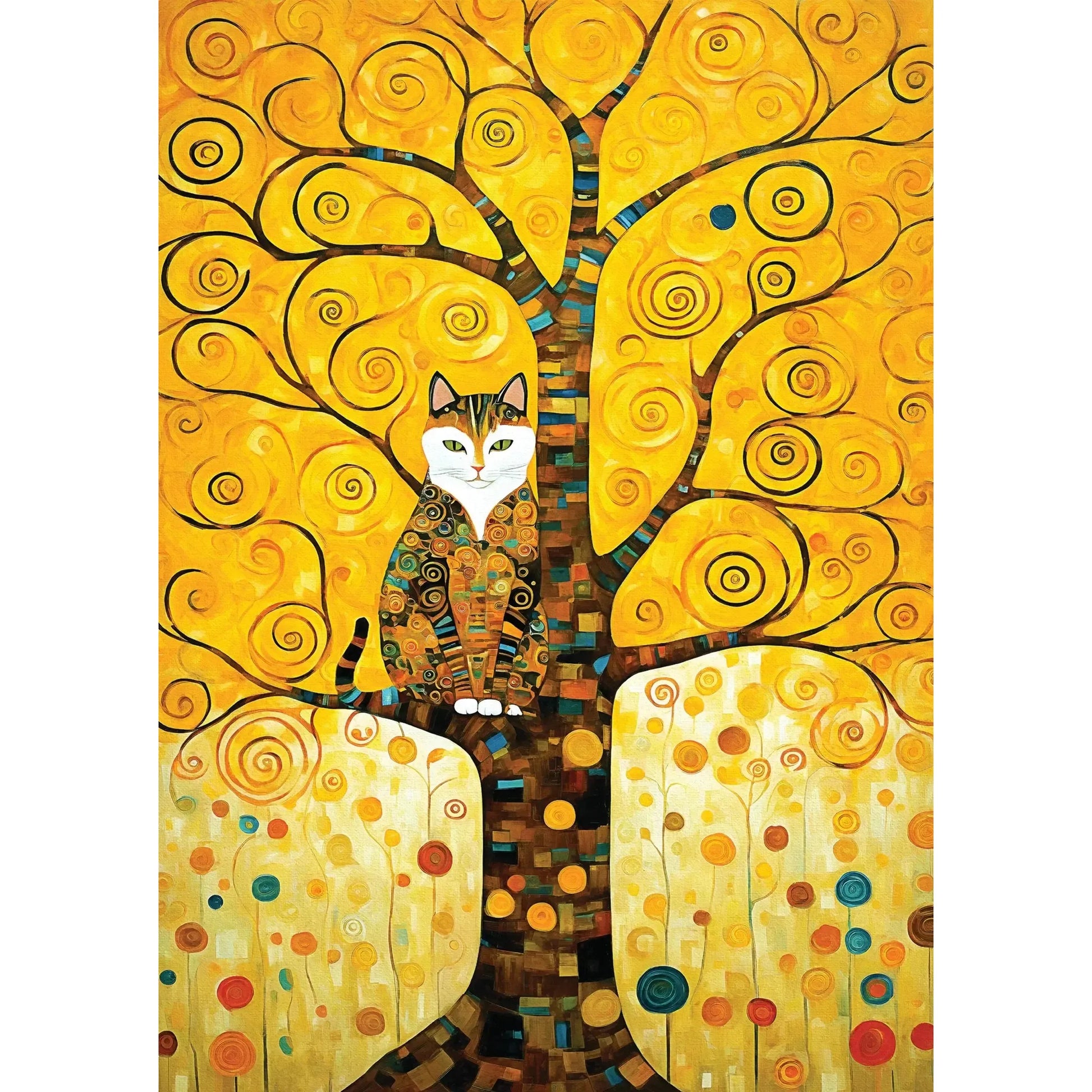 Gustav Klimt's Cat in the Tree of Life 1000 Piece Jigsaw Puzzle Enjoy
