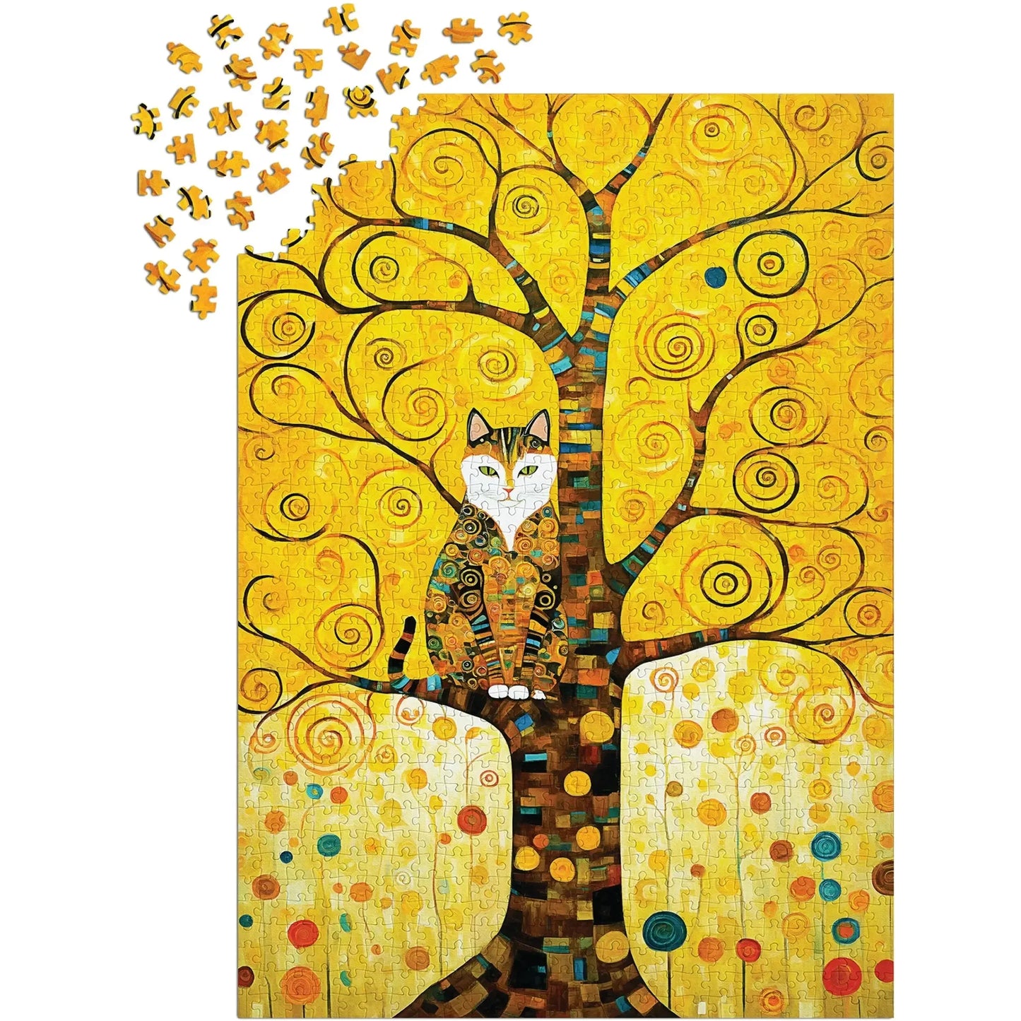 Gustav Klimt's Cat in the Tree of Life 1000 Piece Jigsaw Puzzle Enjoy