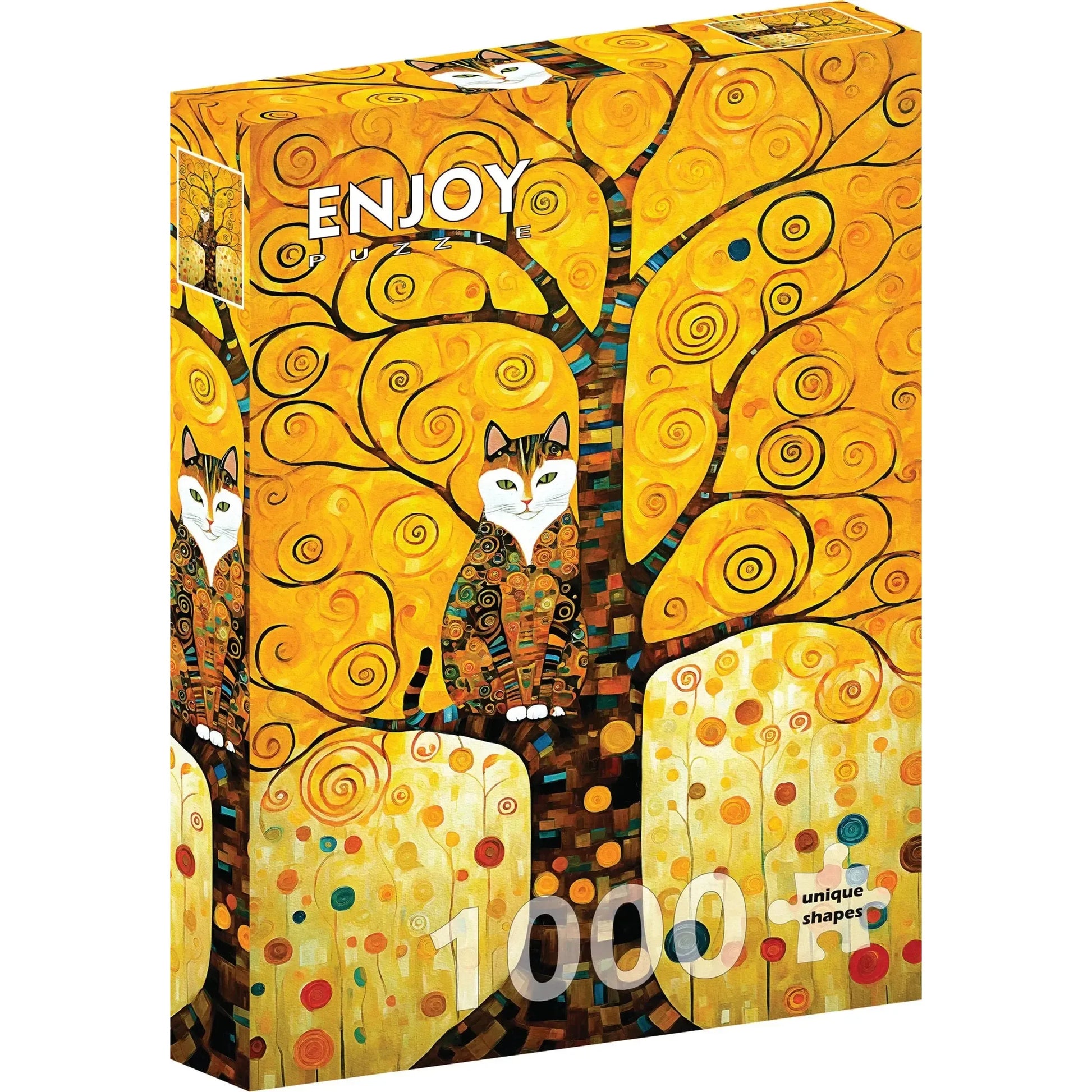 Gustav Klimt's Cat in the Tree of Life 1000 Piece Jigsaw Puzzle Enjoy