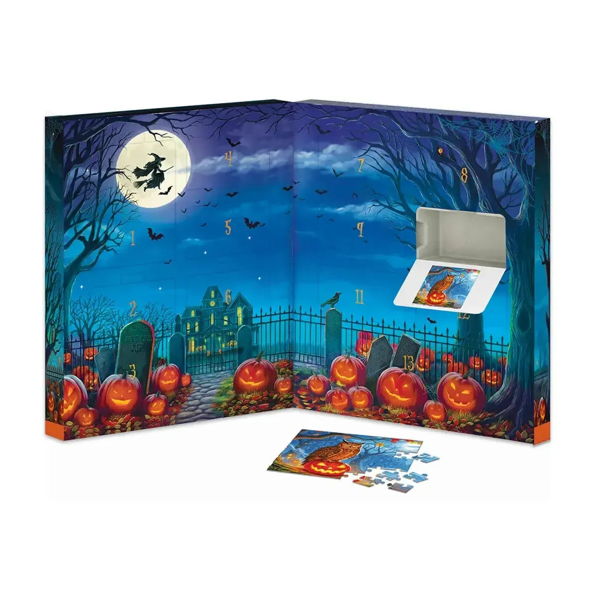 Halloween Night Advent Calendar - 13 Set of 50 Piece Mini Jigsaw Puzzles Eurographics