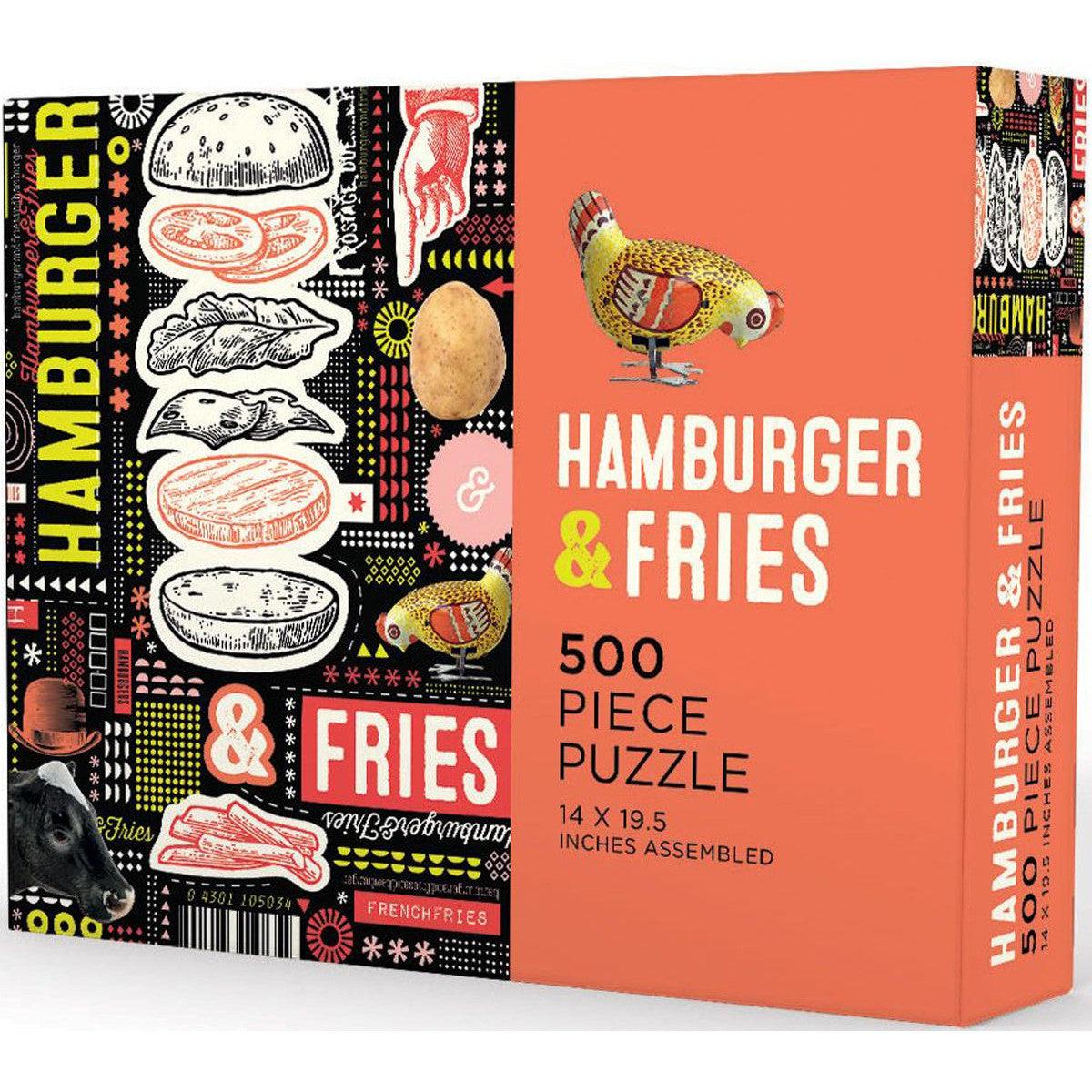 Hamburger & Fries 500 Piece Jigsaw Puzzle Gibbs Smith