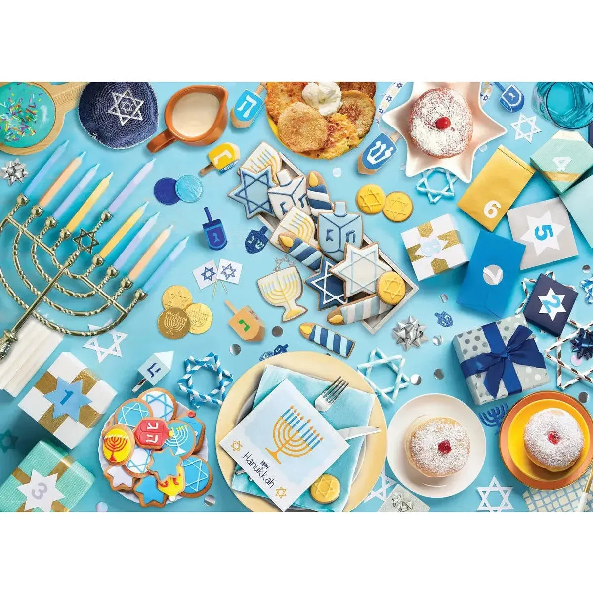Hanukkah Table 1000 Piece Jigsaw Puzzle Eurographics