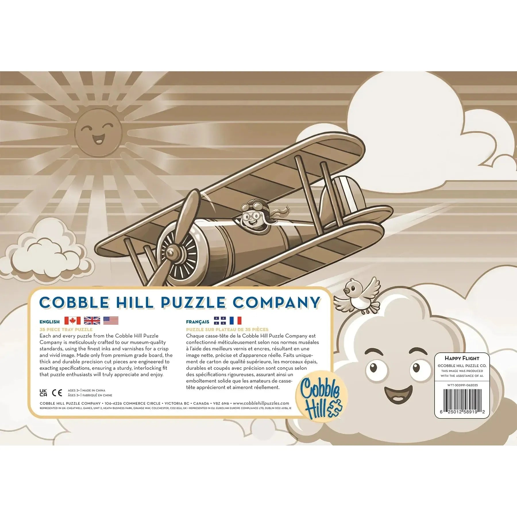 Happy Flight 35 Piece Tray Jigsaw Puzzle Cobble Hill