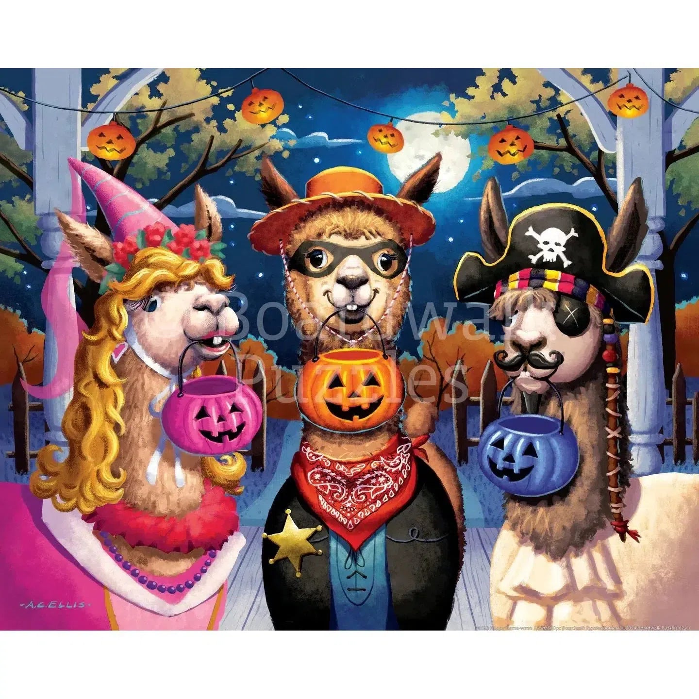 Happy Llama-ween 210 Piece Jigsaw Puzzle Boardwalk