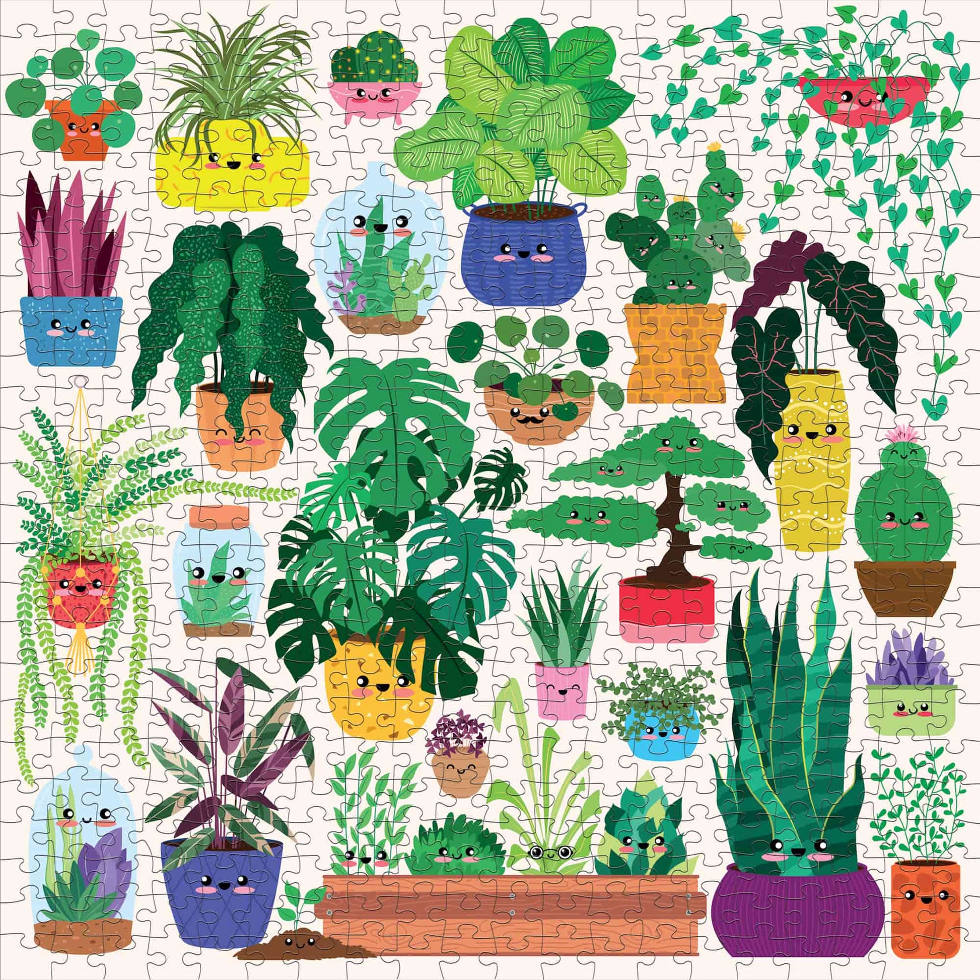 Happy Plants 500 Piece Jigsaw Puzzle Mudpuppy