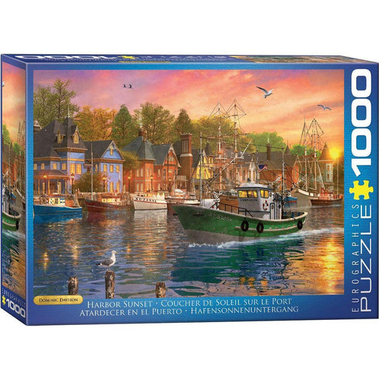 Harbor Sunset 1000 Piece Jigsaw Puzzle Eurographics