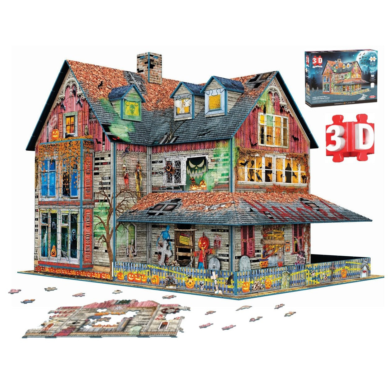 Haunted House 1100 Piece 3D Jigsaw Puzzle Eurographics