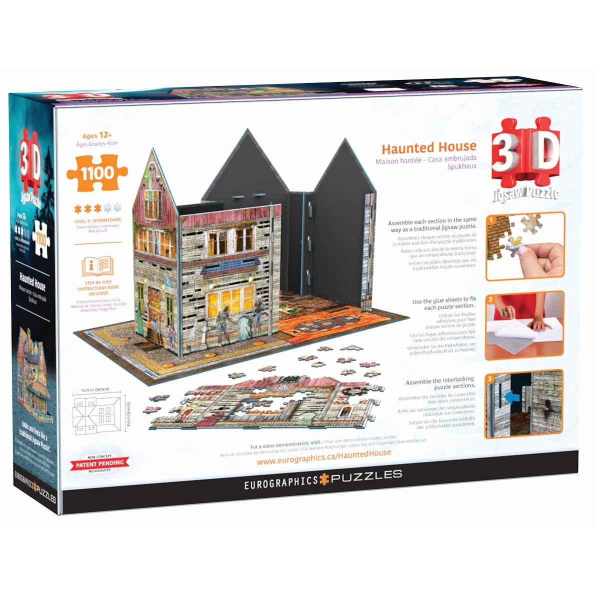 Haunted House 1100 Piece 3D Jigsaw Puzzle Eurographics