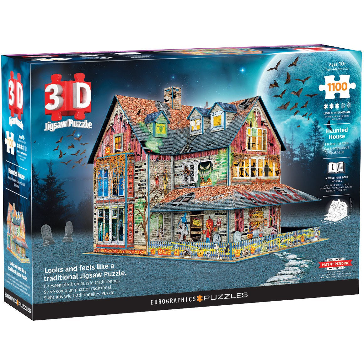 Haunted House 1100 Piece 3D Jigsaw Puzzle Eurographics