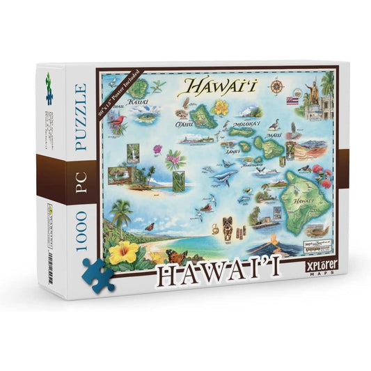 Hawaii 1000 Piece Jigsaw Puzzle Xplorer Maps